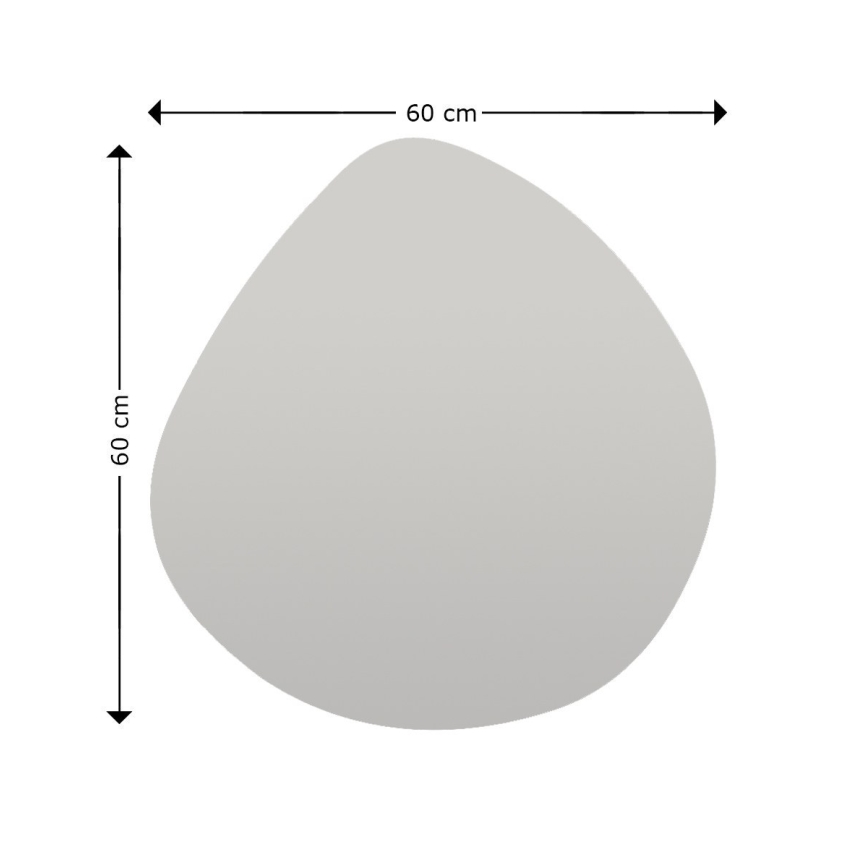 Sieninis veidrodis BESSO 60x60 cm juoda