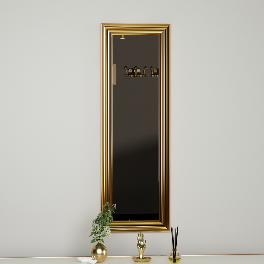Sieninis veidrodis BOSS 90x30 cm auksas