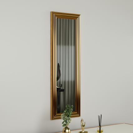 Sieninis veidrodis BOSS 90x30 cm auksas