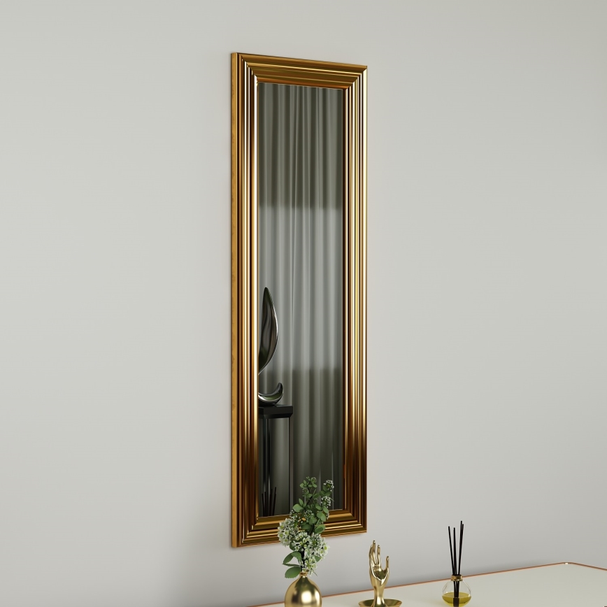 Sieninis veidrodis BOSS 90x30 cm auksas