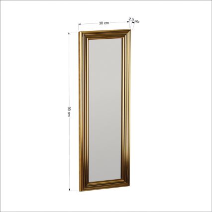 Sieninis veidrodis BOSS 90x30 cm auksas