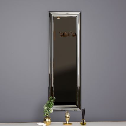Sieninis veidrodis BOSS 90x30 cm sidabras