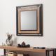 Sieninis veidrodis COSMO 70x70 cm ruda/juoda