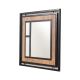 Sieninis veidrodis COSMO 70x70 cm ruda/juoda
