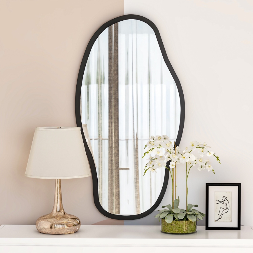 Sieninis veidrodis COULDY 85x45 cm juoda