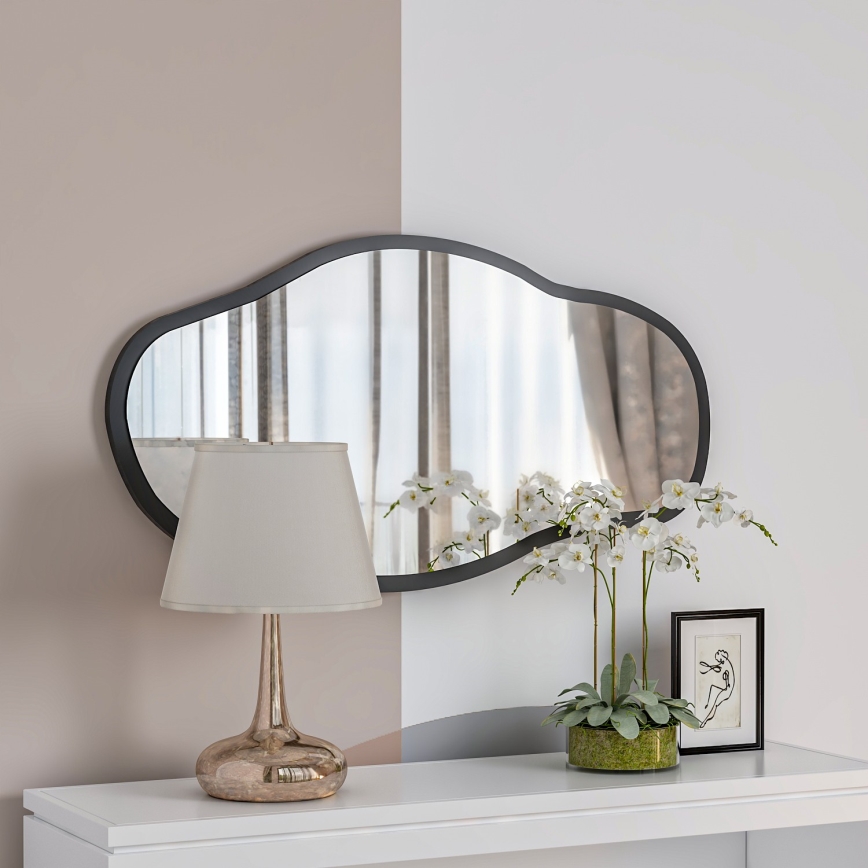Sieninis veidrodis COULDY 85x45 cm juoda
