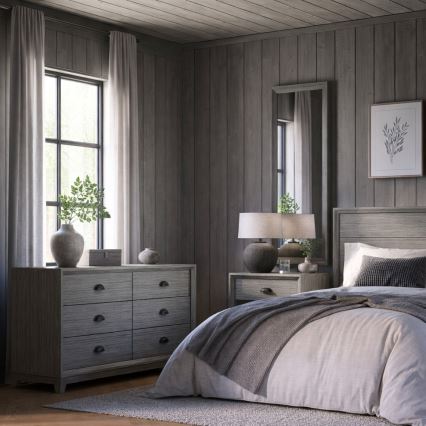 Sieninis veidrodis FIONA 96x36 cm pilkas