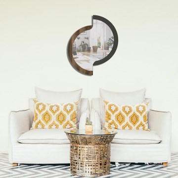 Sieninis veidrodis IGERO 71x59 cm rudos spalvos