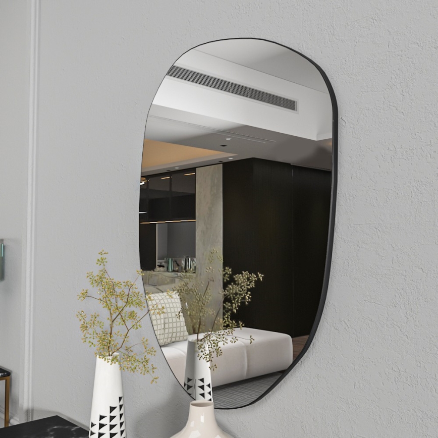 Sieninis veidrodis LIORA 75x55 cm juoda