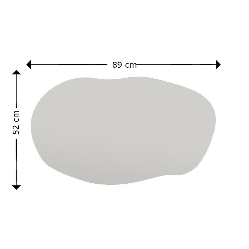 Sieninis veidrodis LOSSA 89x52 cm juoda