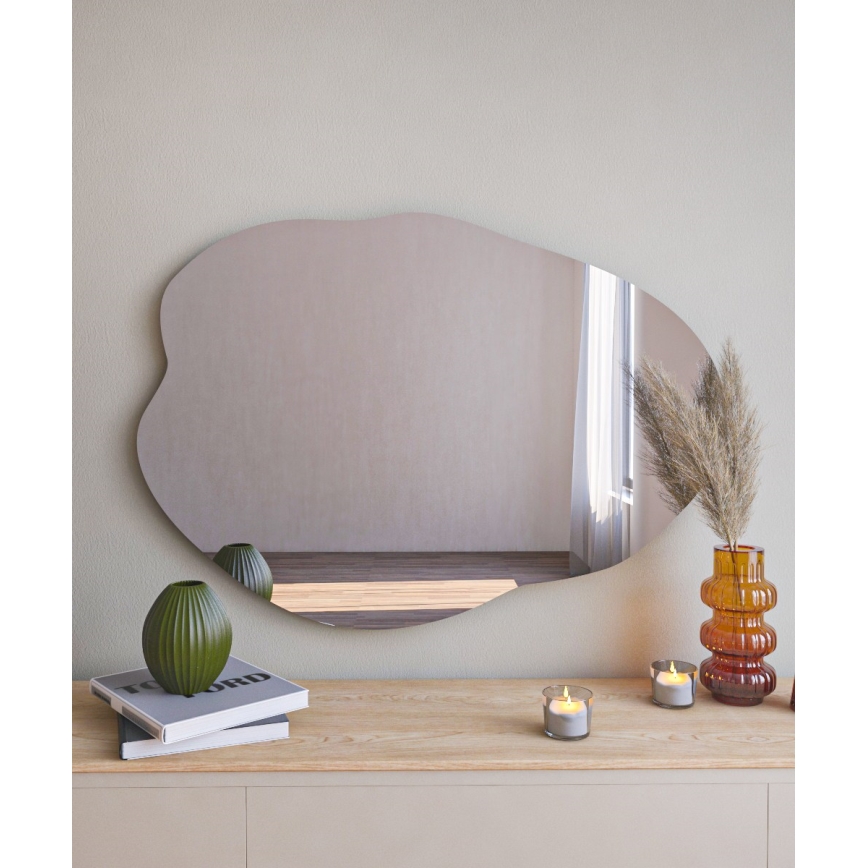 Sieninis veidrodis OHHO 85x60 cm juoda
