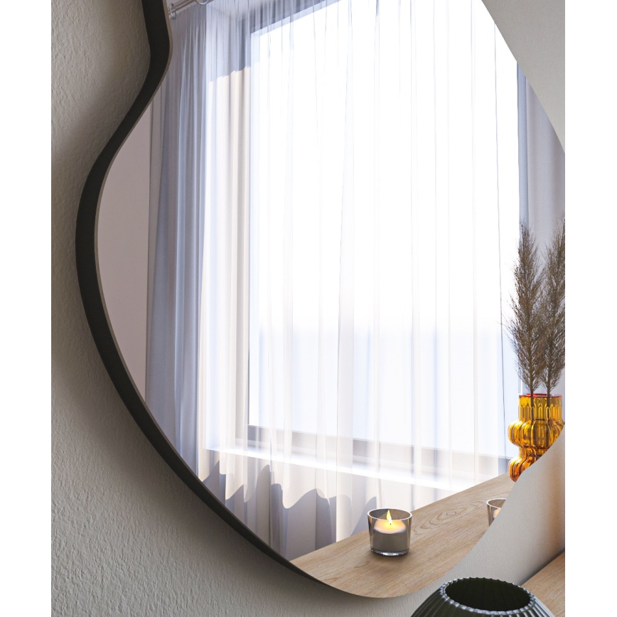 Sieninis veidrodis OHHO 85x60 cm juoda