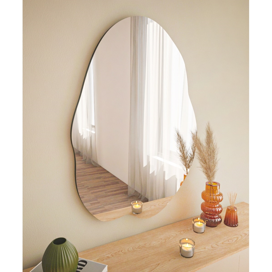 Sieninis veidrodis OHHO 85x60 cm juoda