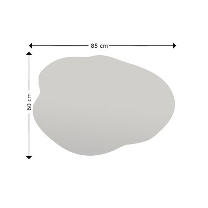 Sieninis veidrodis OHHO 85x60 cm juoda