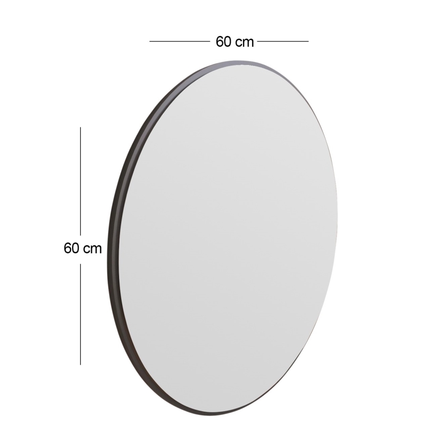 Sieninis veidrodis OZZE diametras 60 cm juoda