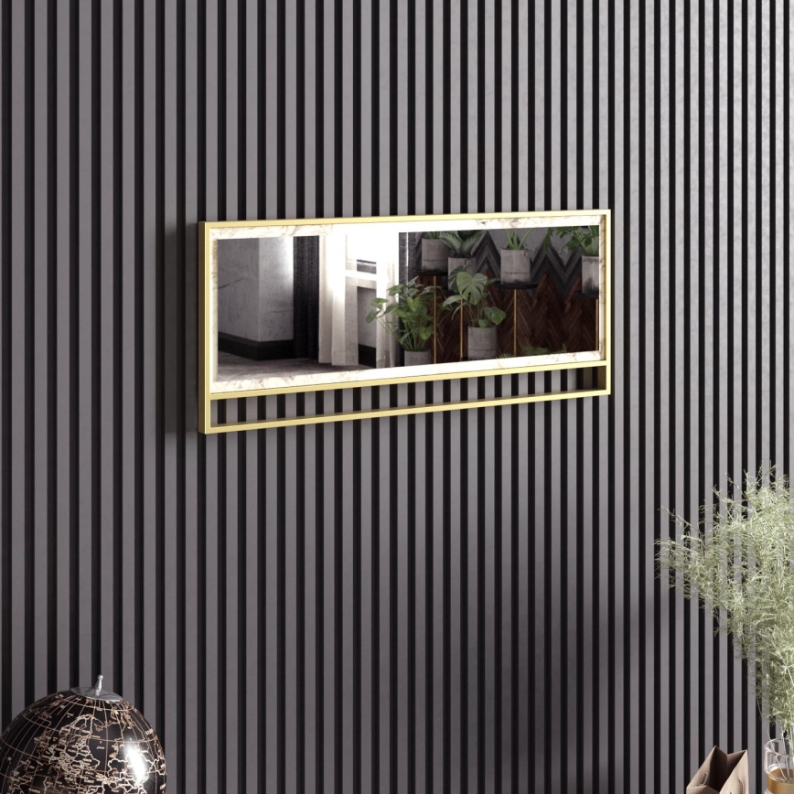 Sieninis veidrodis POLKA 37,8x90 cm auksas