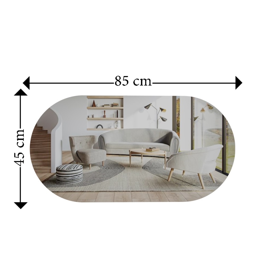 Sieninis veidrodis RIORS 85x45 cm auksas