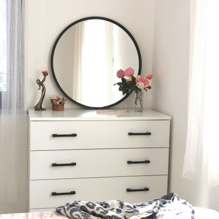 Sieninis veidrodis SIYAH diametras 60 cm juoda