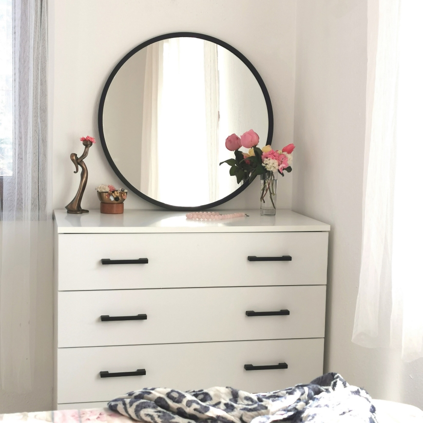 Sieninis veidrodis SIYAH diametras 60 cm juoda