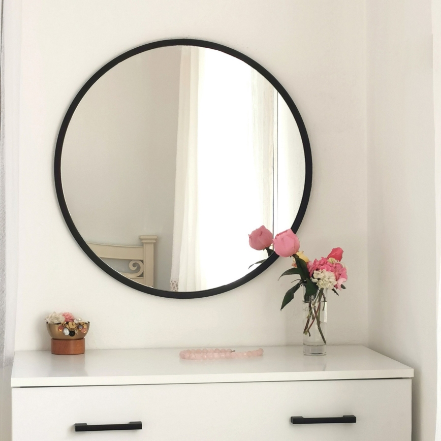 Sieninis veidrodis SIYAH diametras 60 cm juoda