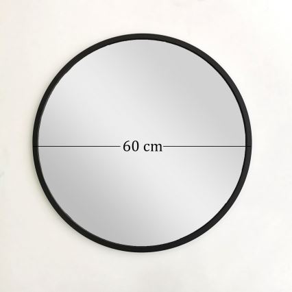 Sieninis veidrodis SIYAH diametras 60 cm juoda