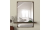 Sieninis veidrodis su lentyna EKOL 70x45 cm rudas