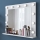 Sieninis veidrodis su lentyna RANI 90x71,8 cm balta