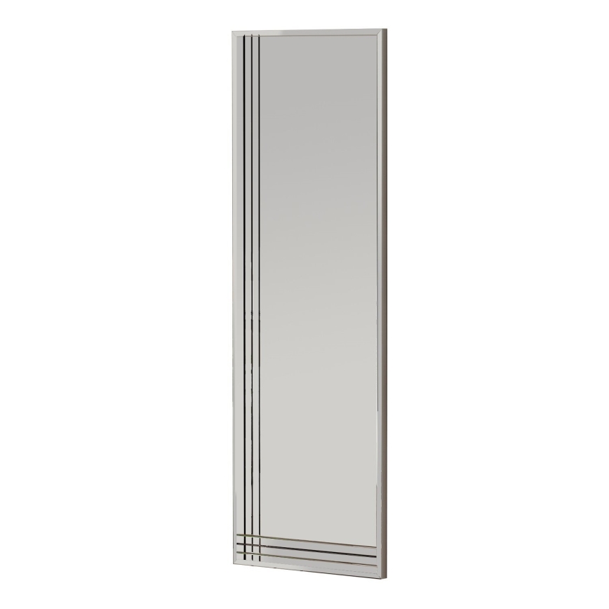 Sieninis veidrodis TRIO 120x40 cm blizgus chromas