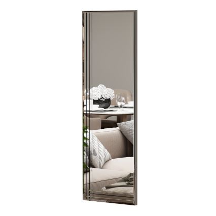 Sieninis veidrodis TRIO 120x40 cm blizgus chromas