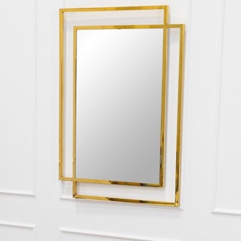 Sieninis veidrodis VIDO 110x80 cm auksinis