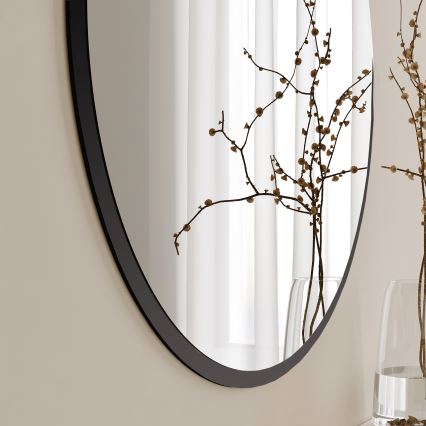 Sieninis veidrodis YUVARLAK diametras 60 cm juoda