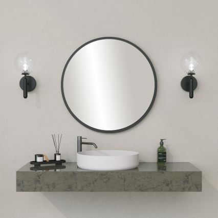 Sieninis veidrodis YUVARLAK diametras 60 cm juoda