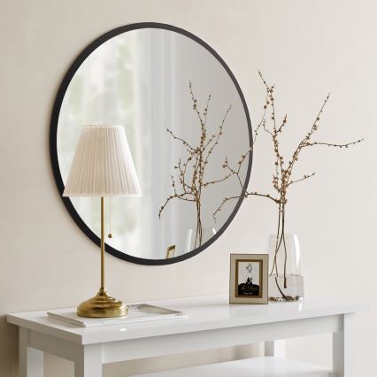Sieninis veidrodis YUVARLAK diametras 60 cm juoda