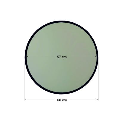 Sieninis veidrodis YUVARLAK diametras 60 cm juoda