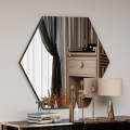 Sieninis veidrodis ZEO 60x70 cm juoda