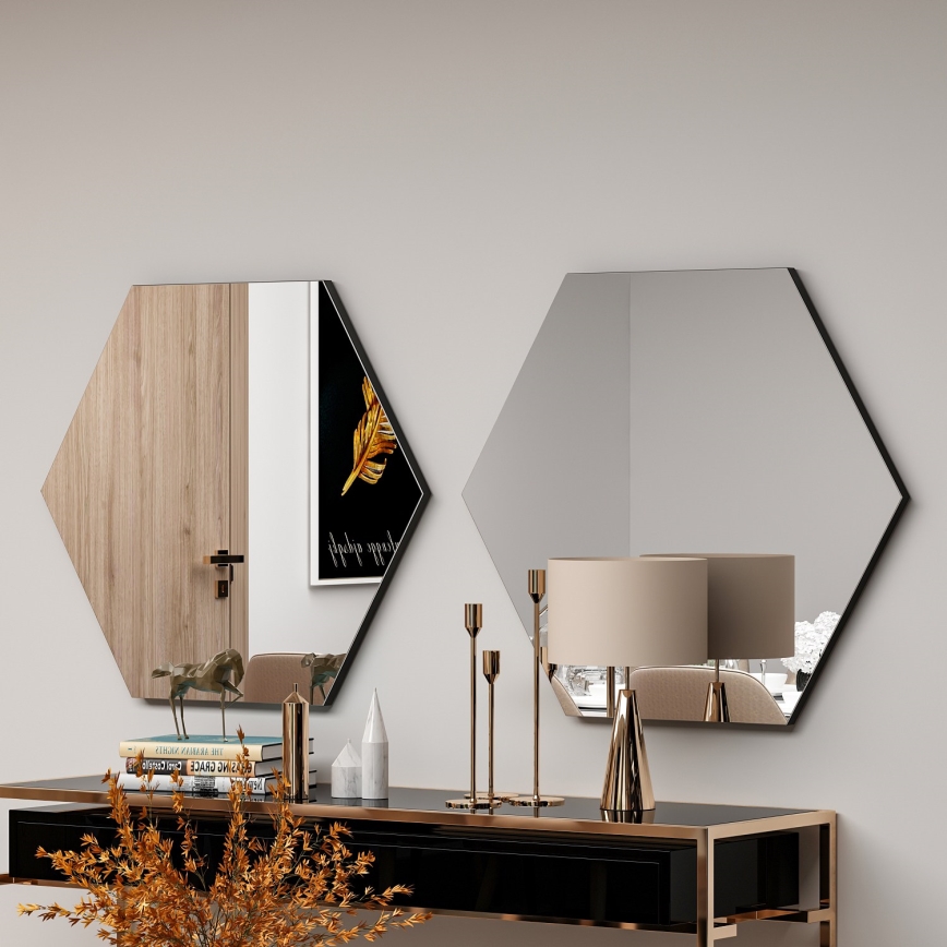 Sieninis veidrodis ZEO 60x70 cm juoda