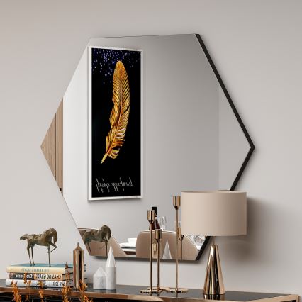 Sieninis veidrodis ZEO 60x70 cm juoda