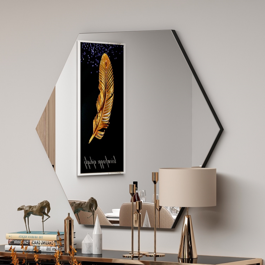 Sieninis veidrodis ZEO 60x70 cm juoda