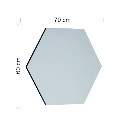 Sieninis veidrodis ZEO 60x70 cm juoda