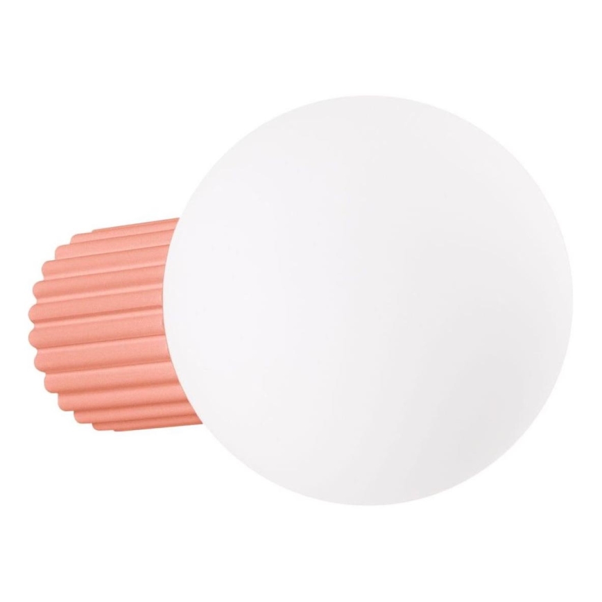 Sieninis vonios šviestuvas HALO 1xG9/8W/230V diametras 12 cm IP44 rausva