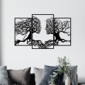 Sienų dekoracija 116x71 cm Gyvybės medis metalas