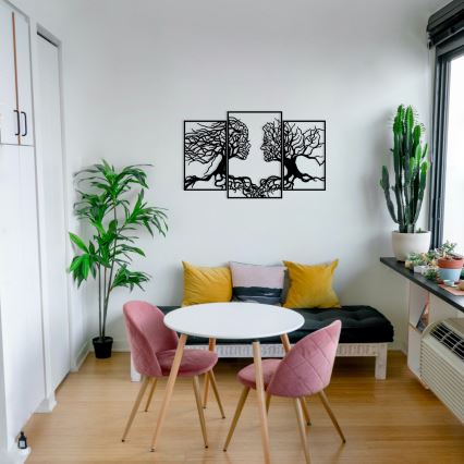 Sienų dekoracija 116x71 cm Gyvybės medis metalas