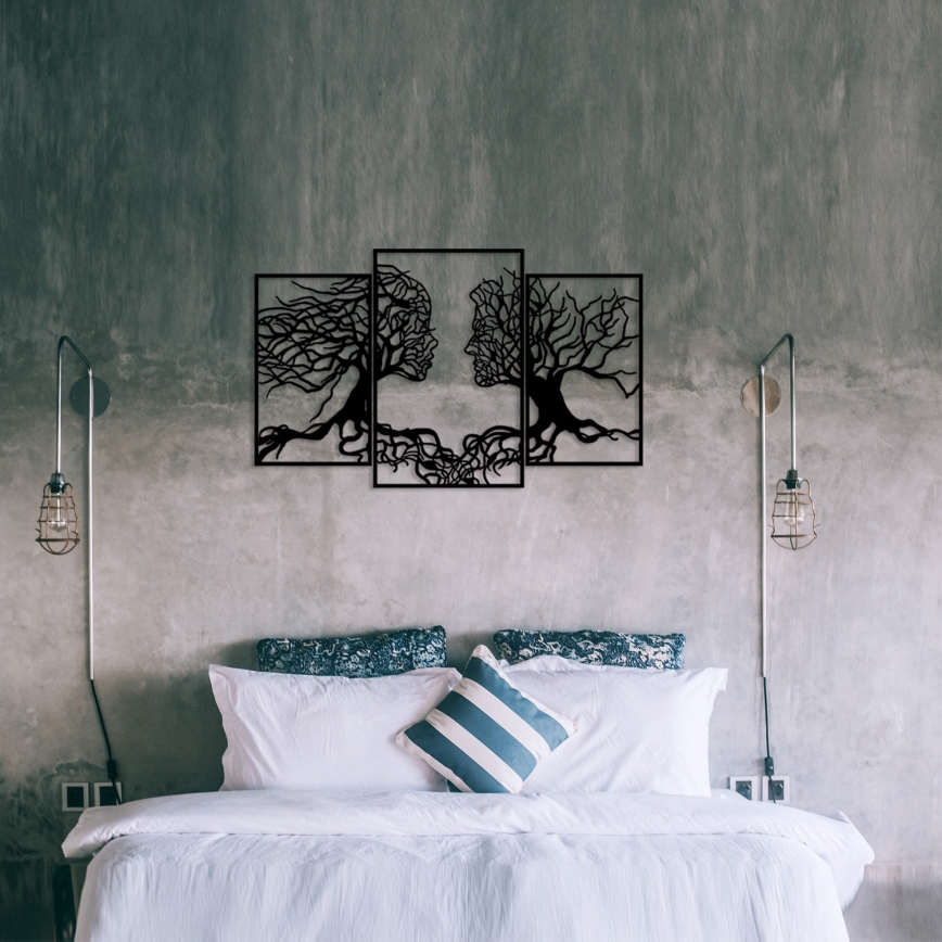Sienų dekoracija 116x71 cm Gyvybės medis metalas