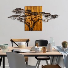 Sienų dekoracija 144x70 cm medis metalas/medis