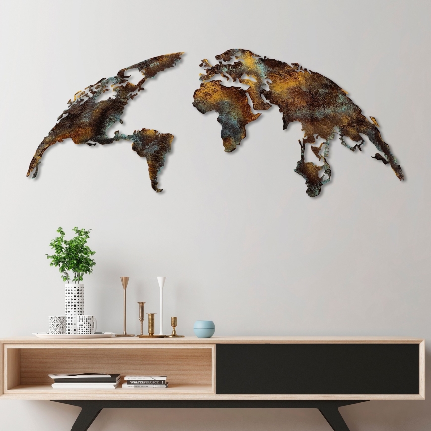 Sienų dekoracija 2 vnt. 150x59 cm planeta metalas
