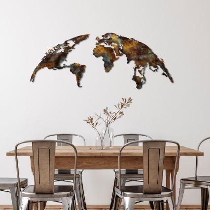 Sienų dekoracija 2 vnt. 150x59 cm planeta metalas