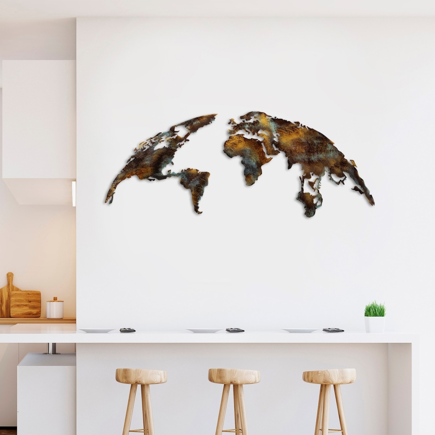 Sienų dekoracija 2 vnt. 150x59 cm planeta metalas