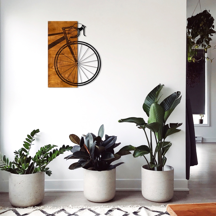 Sienų dekoracija 45x58 cm bike medis/metalas
