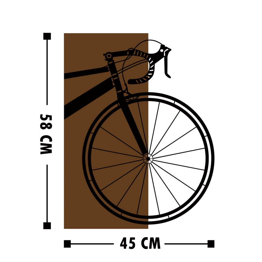 Sienų dekoracija 45x58 cm bike medis/metalas