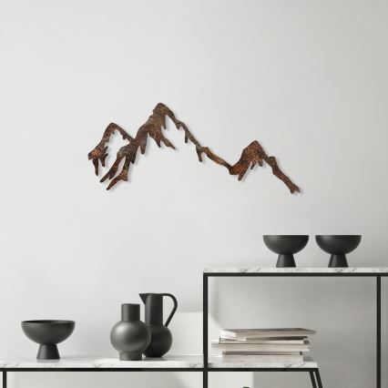 Sienų dekoracija 45x70 cm kalnai metalas